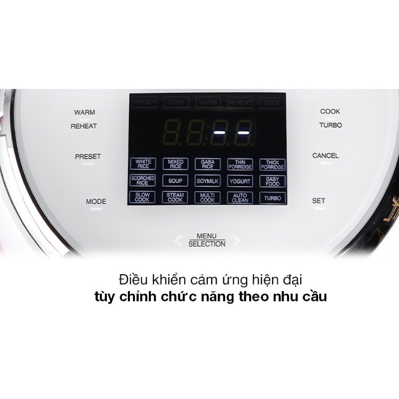 Nồi Cơm Điện Tử Cuckoo CR-1020F 1.8 Lít - Cảm Ứng - Hàng Chính Hãng (Bảo Hành Chính Hãng 2 Năm)
