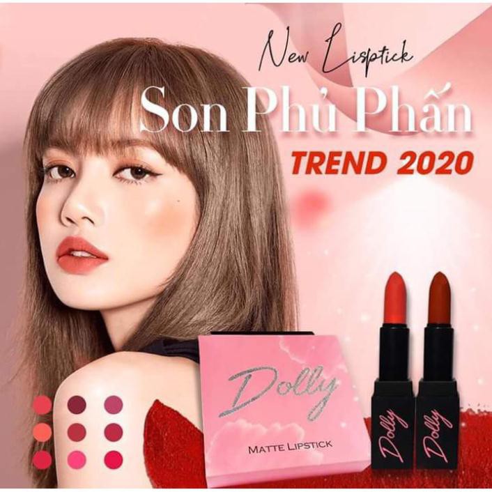 Đỏ Cam ] Son Sáp Phủ Phấn Dolly Không Chì Màu Đỏ Cam | BigBuy360 - bigbuy360.vn