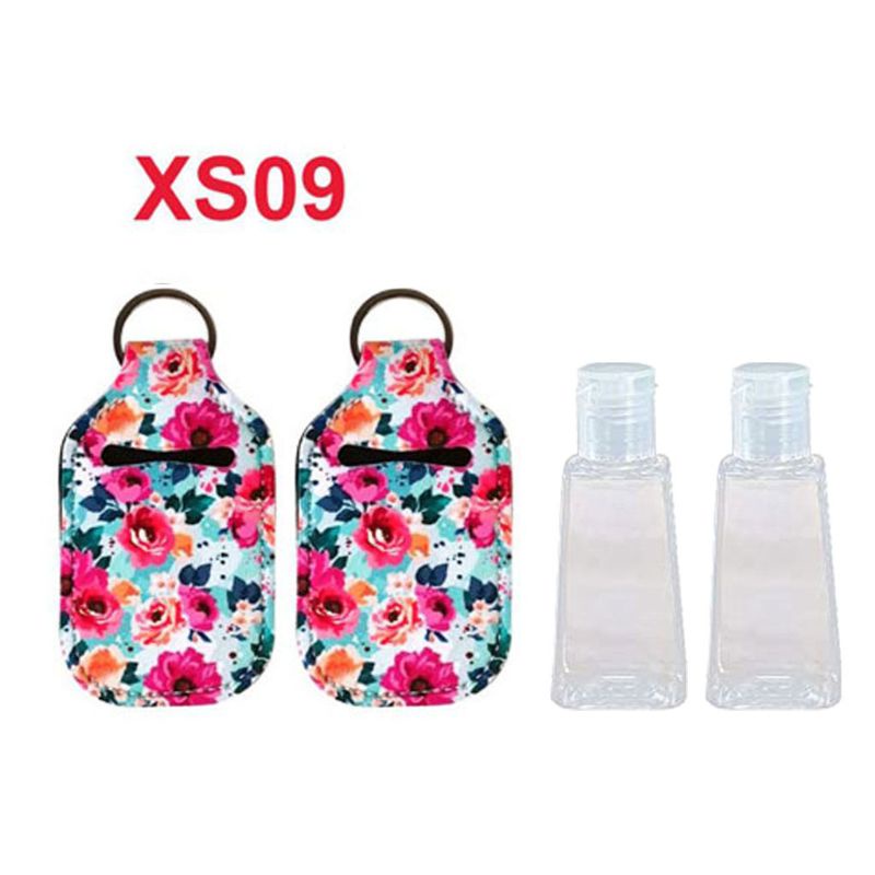 Chai Rỗng Đựng Nước Rửa Tay 30ml Kèm Giá Đỡ Móc Khóa Tiện Dụng Mang Theo Du Lịch