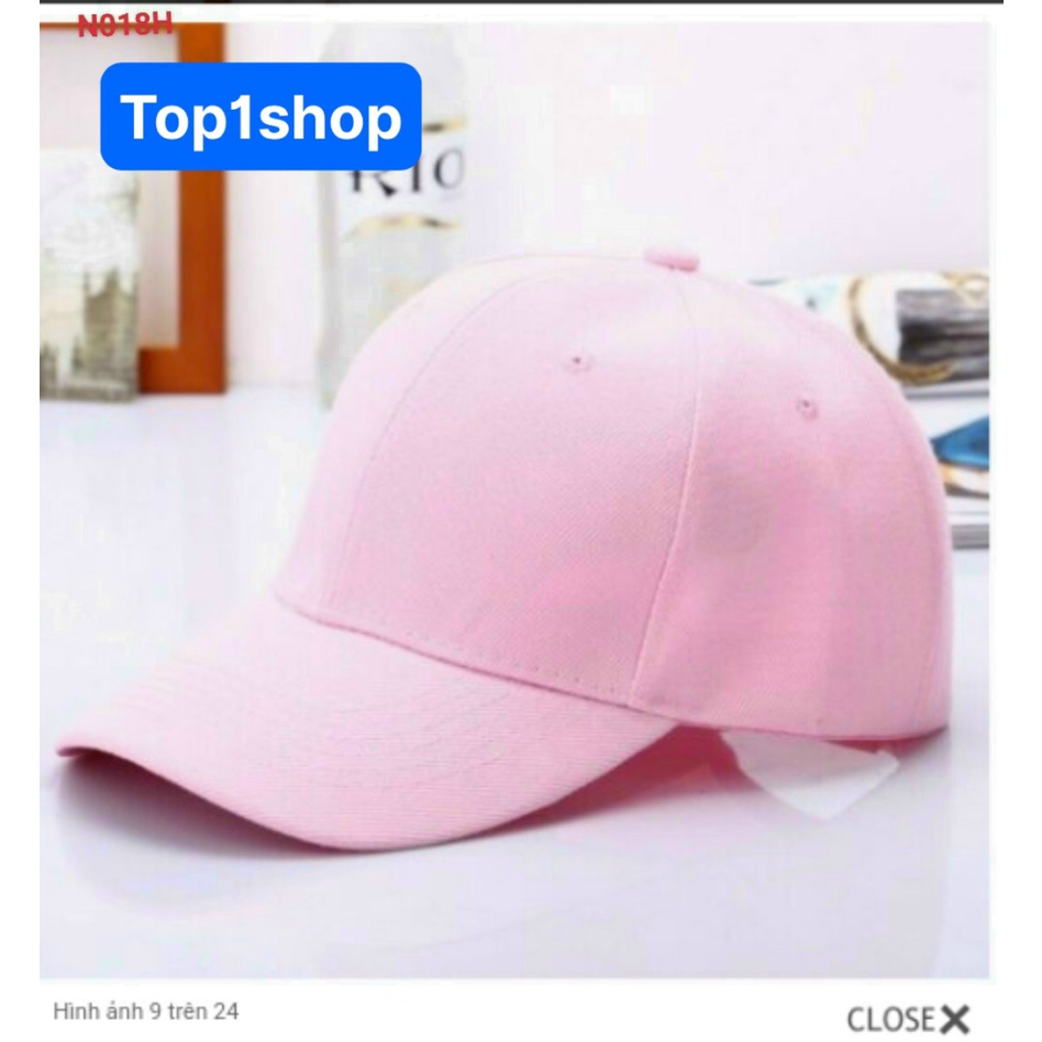 Mũ Lưỡi Trai,Nón kết nam nữ trơn nhiều màu có dán tăng giảm phía sau DỄ ĐỘI