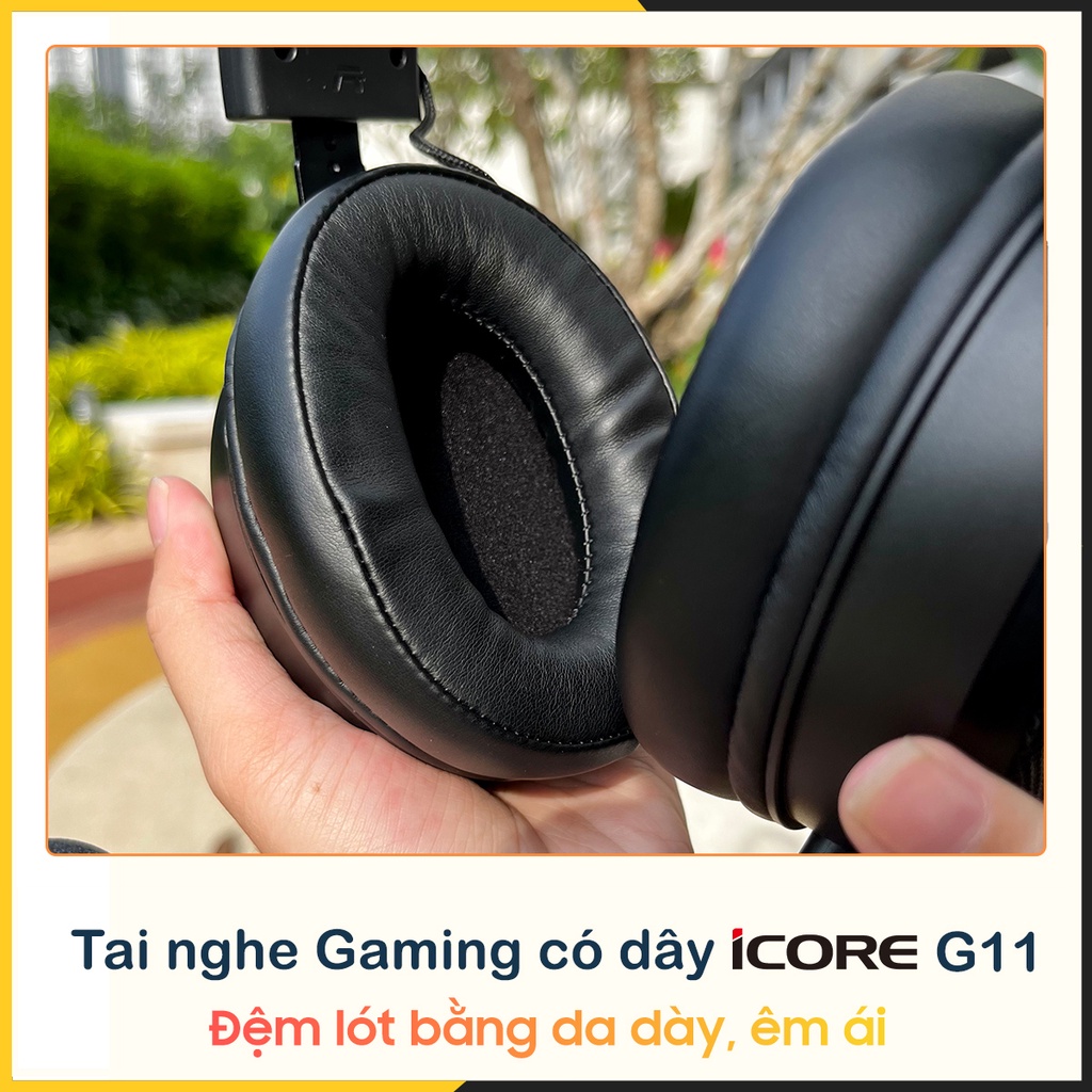 Tai nghe chụp tai Gaming có dây iCore G11