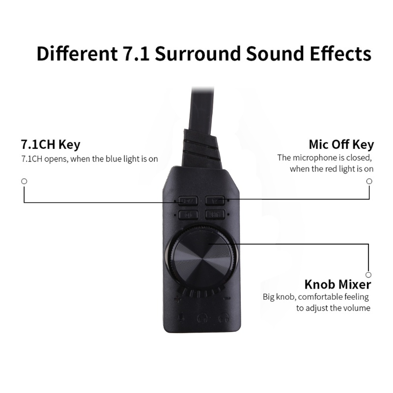 Đầu Chuyển Đổi Âm Thanh USB KING GS3 Virtual 7.1 3.5mm Chuyên Dụng Cho Máy Tính