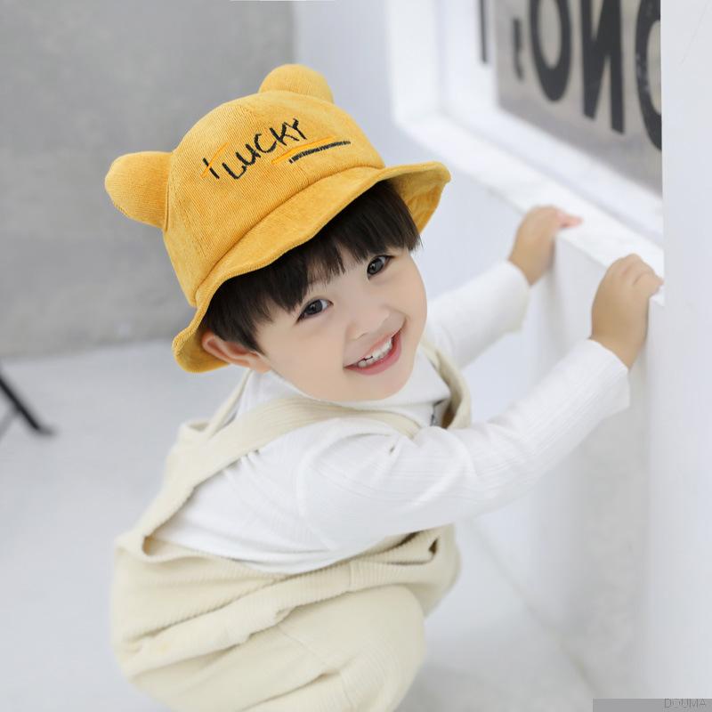 Mũ rộng vành in chữ dễ thương cho trẻ em