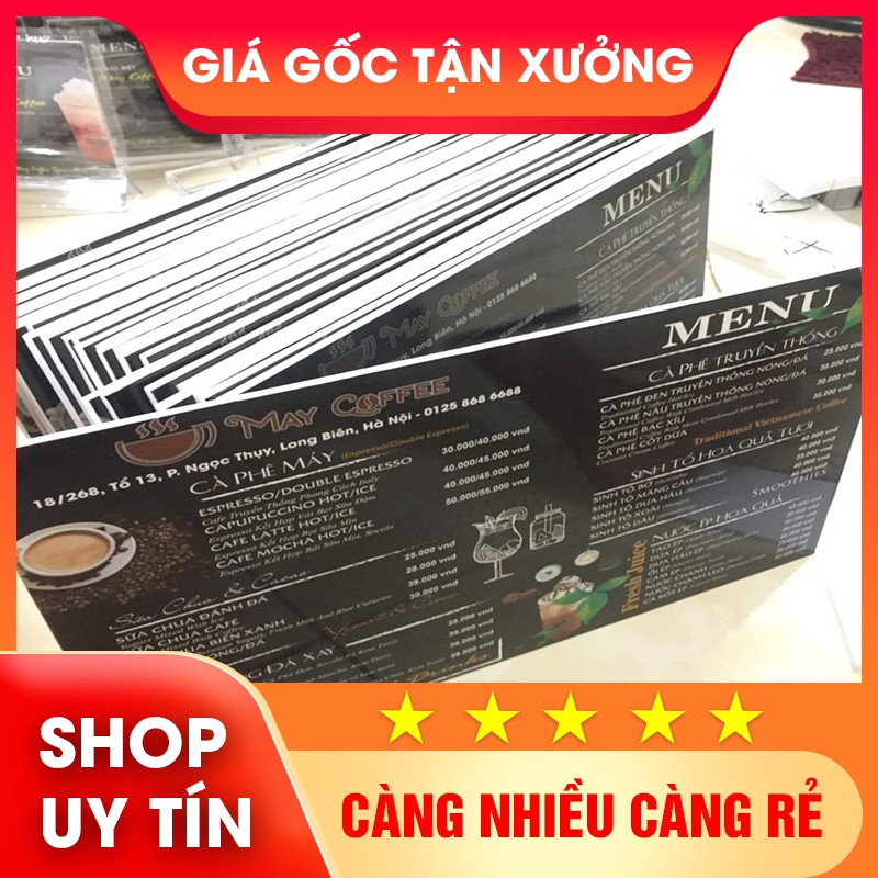 Menu formex cứng cáp, siêu sang và đẹp