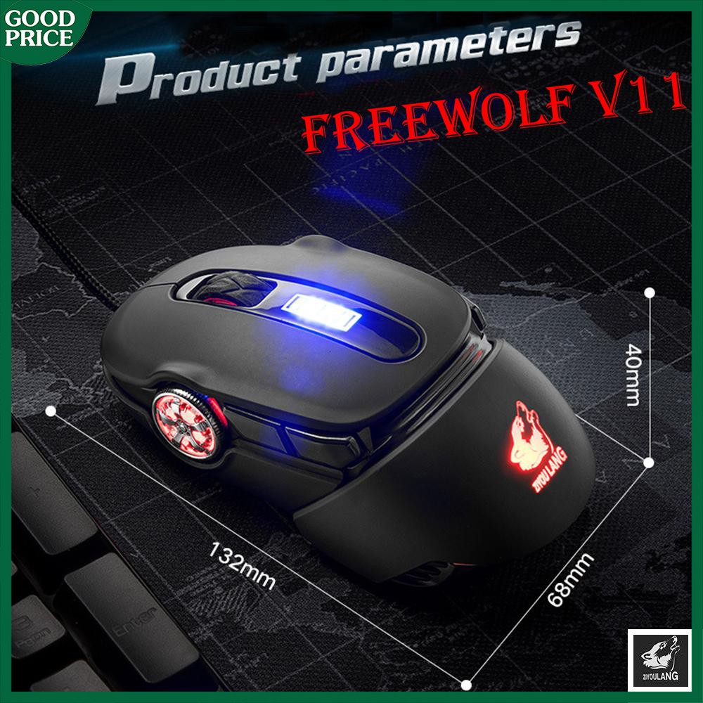 Chuột chơi gaming trên máy tính Freewolf V11