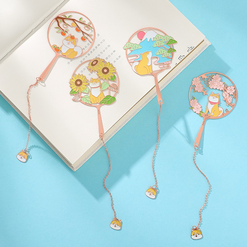 Dụng cụ đánh dấu trang sách hình chú chó Shiba đáng yêu