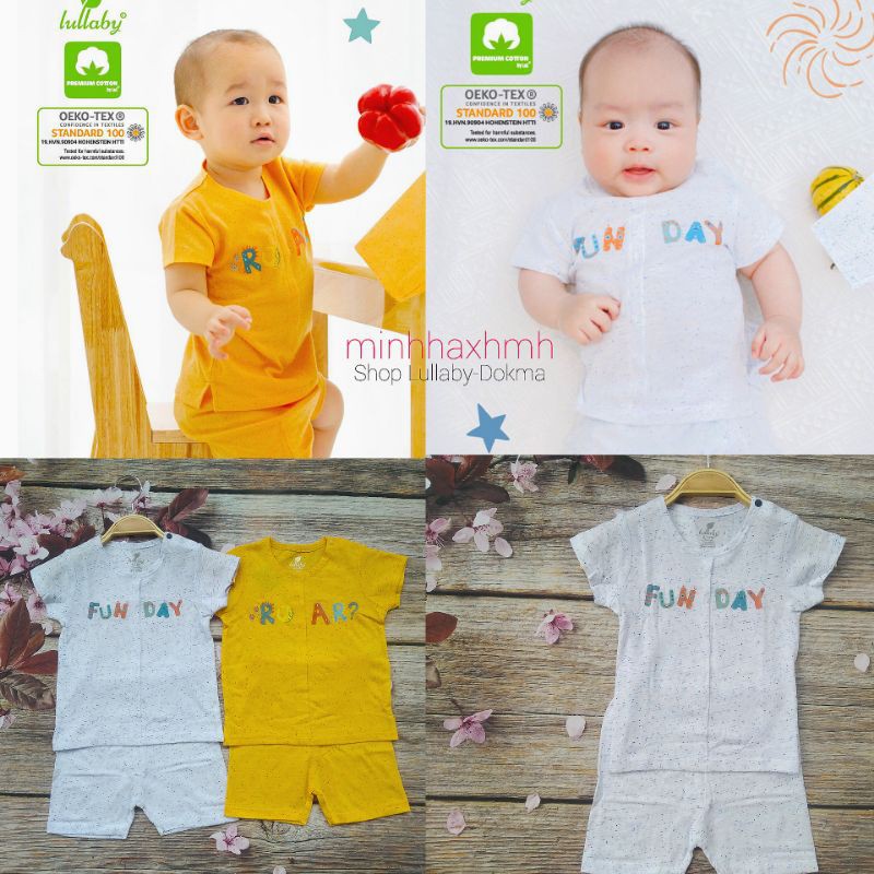 [Lullaby 2021] Bộ BÉ TRAI cộc tay can trước cao cấp (Sz 6m-4y)