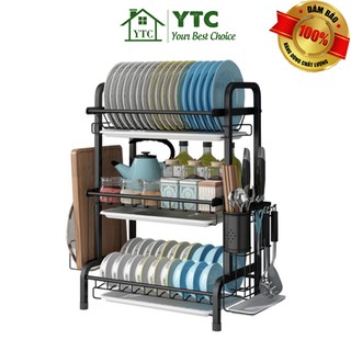 Giá Để Chén Bát Thông Minh, Kệ Để Chén Bát 2-3 Tầng