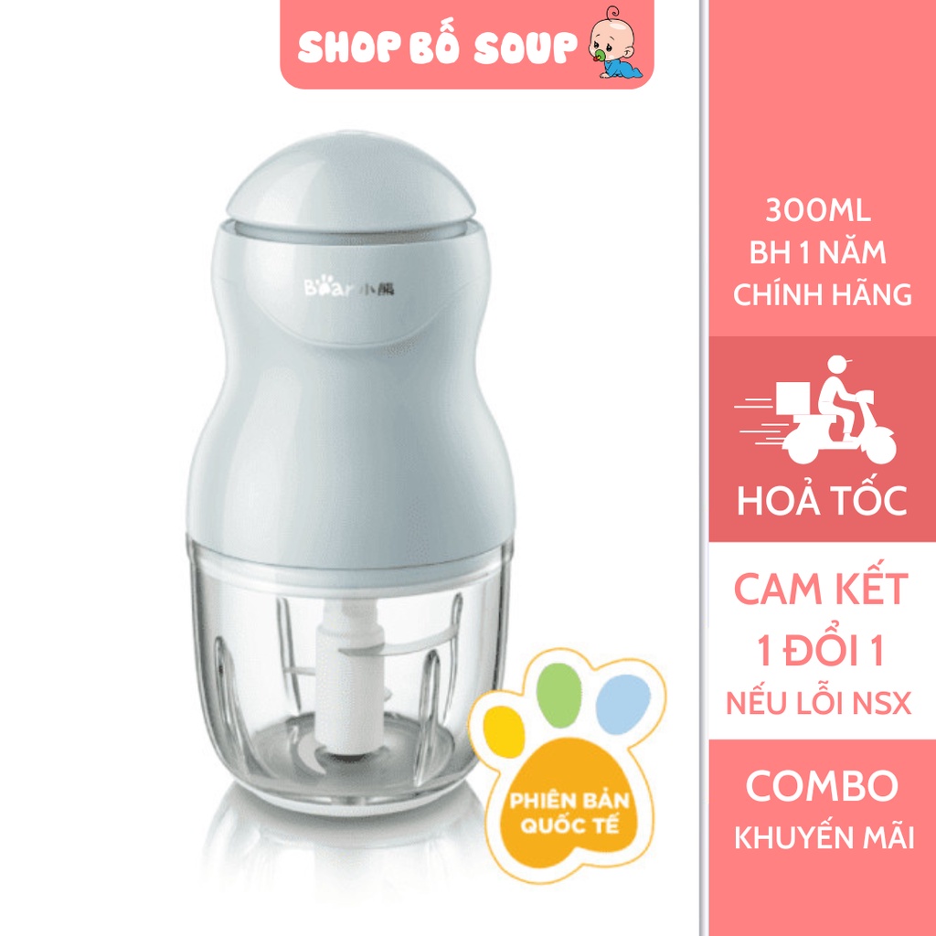 Máy Xay Thịt Xay Đồ Ăn Dặm Bear 0.3L Hàng chính hãng bảo hành 18 tháng