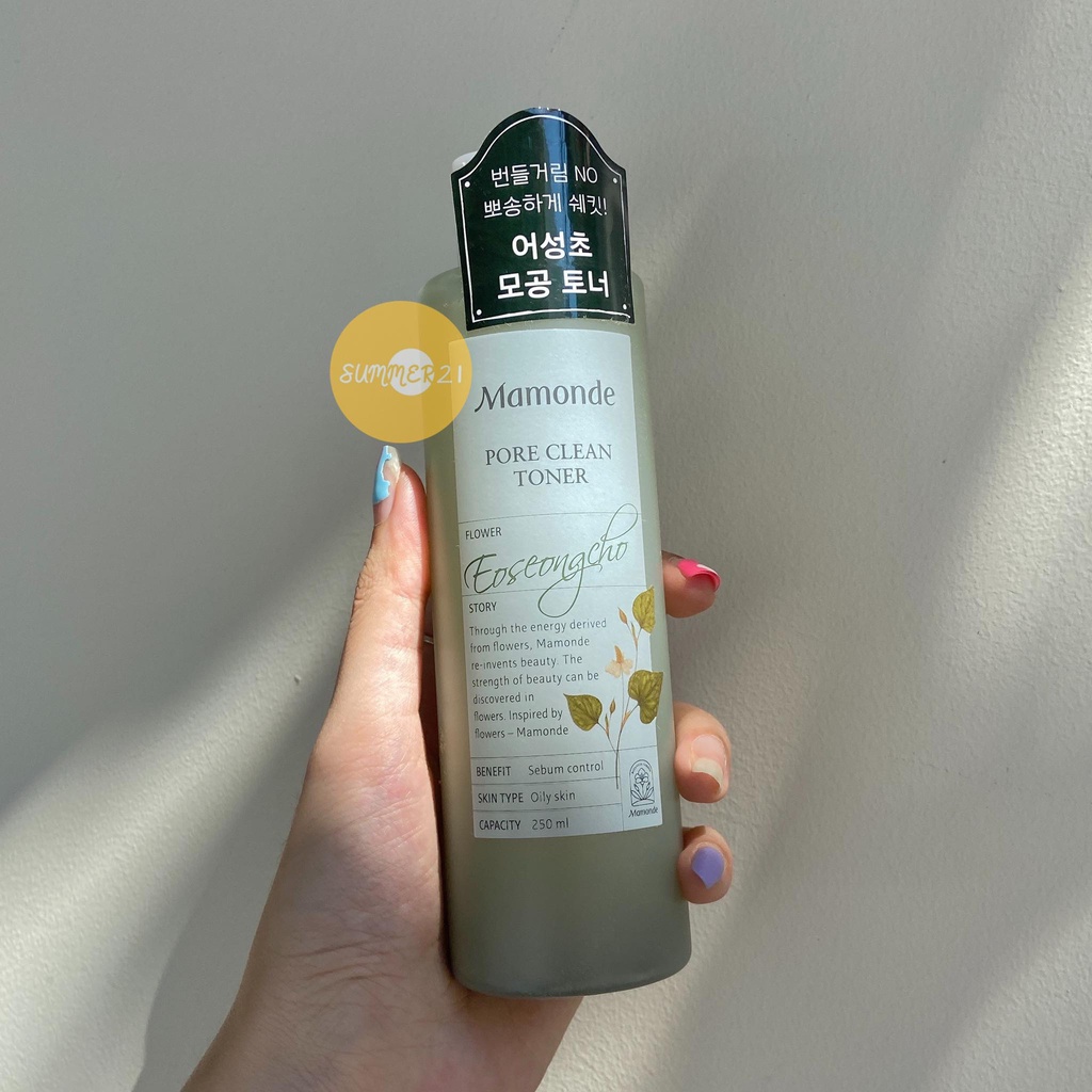 Nước Hoa Hồng diếp cá Ngừa Mụn, Thu Nhỏ Lỗ Chân Lông Mamonde Pore Clean Toner 250ml