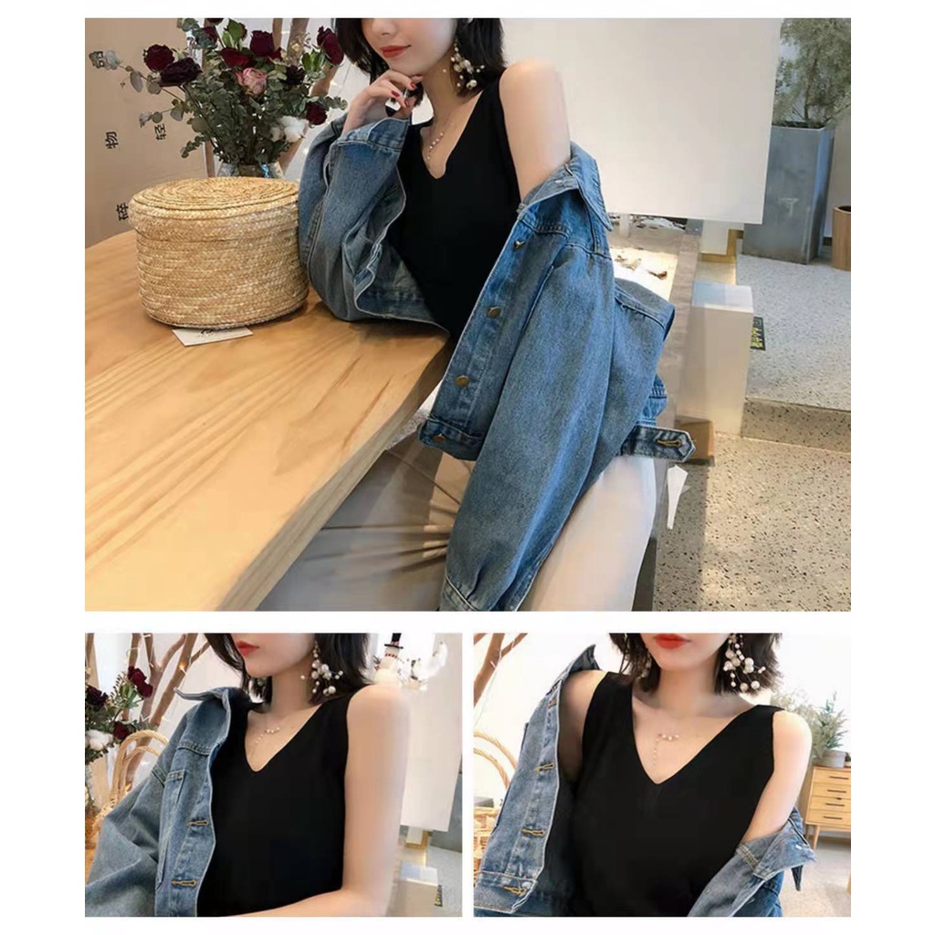 Áo Len Không Tay Cổ Chữ V Dáng Rộng Thời Trang Mùa Hè Dễ Thương Dành Cho Nữ