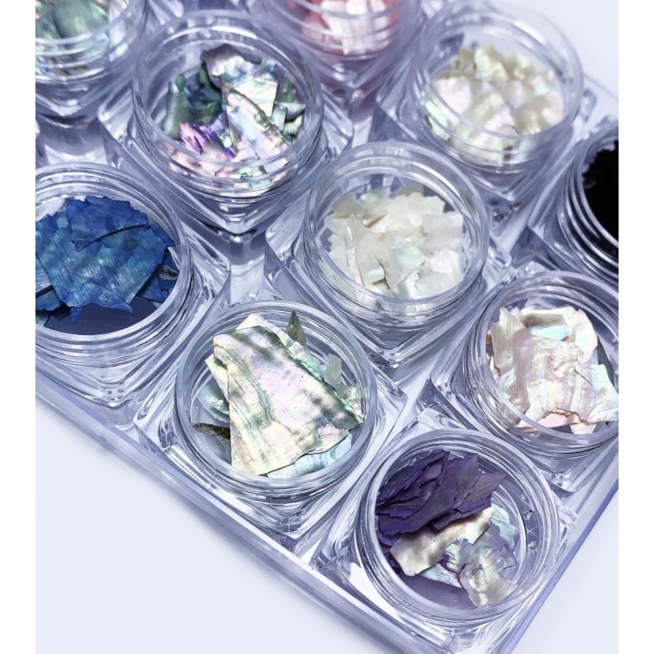 Xà cừ nail , xà cừ vân đá đính móng sét 12 hú