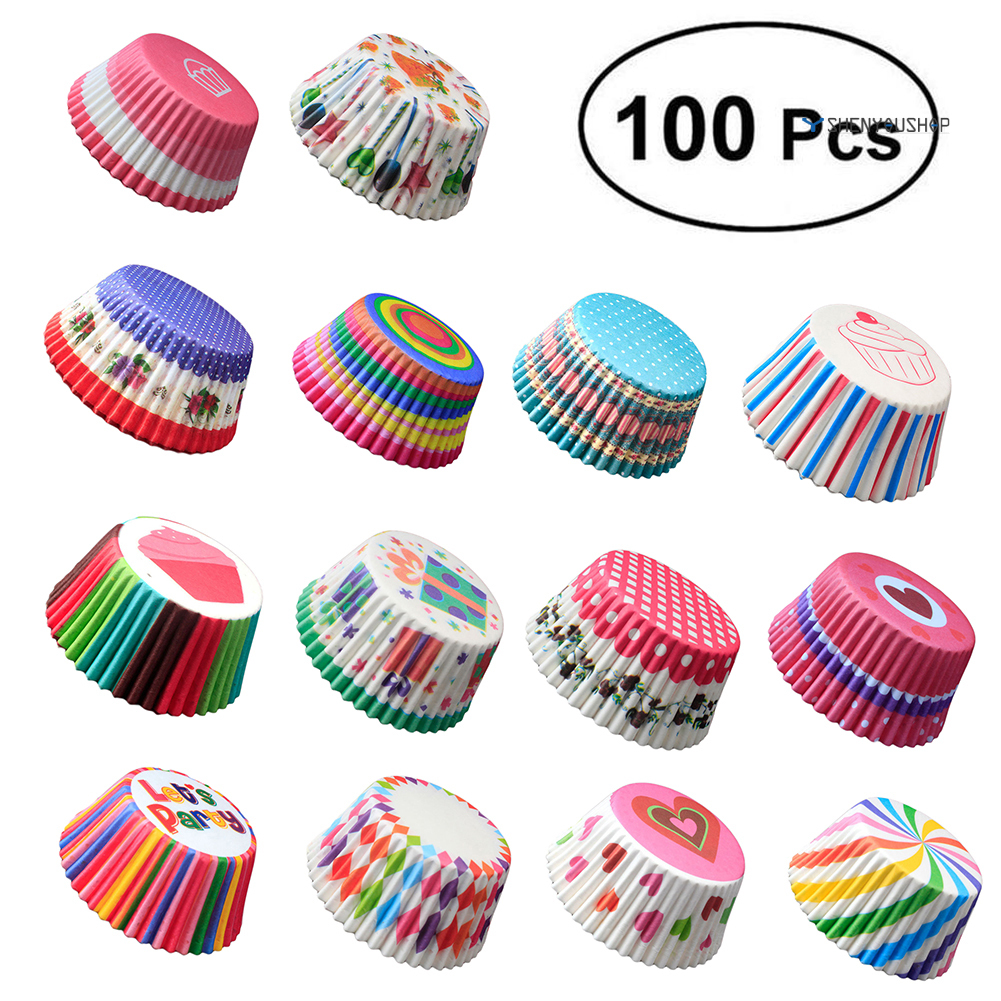 100 Đế Giấy Lót Bánh Cupcake
