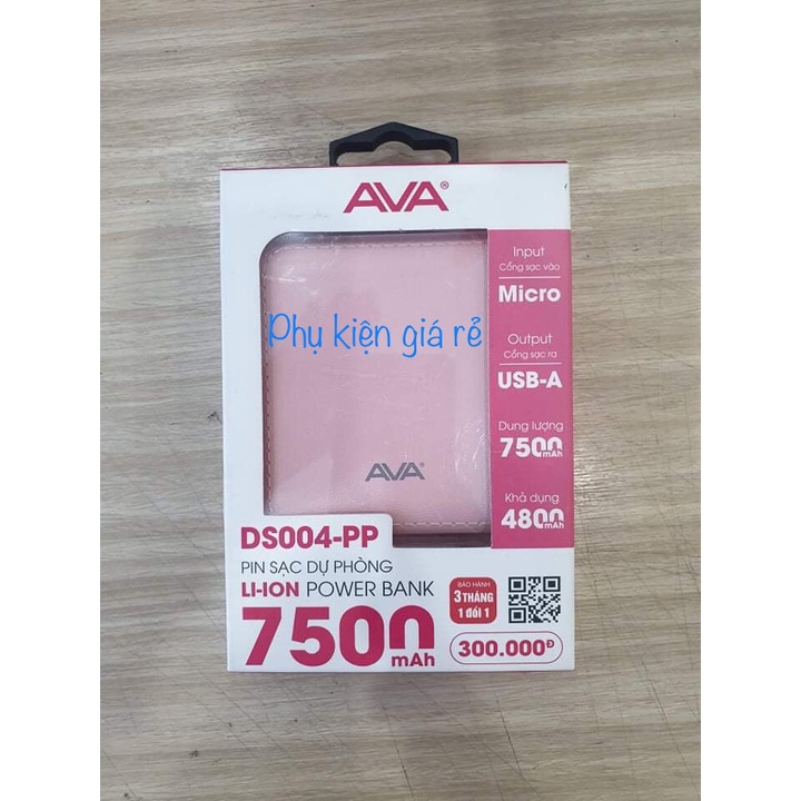 Pin sạc dự phòng AVA 7500mAh [BH chính hãng]