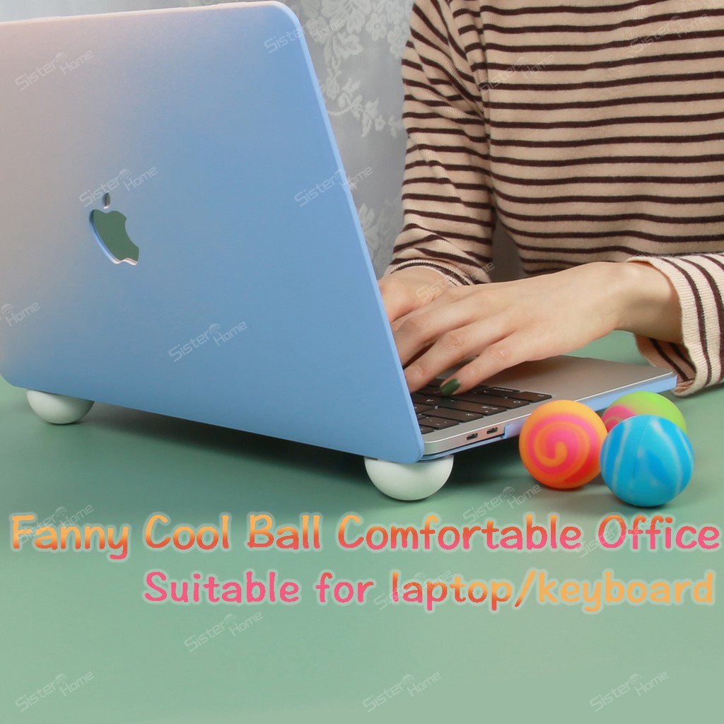 Quả bóng silicon tản nhiệt tích hợp làm chân đỡ máy tính Notebook chống trượt có thể mang đi tiện dụng