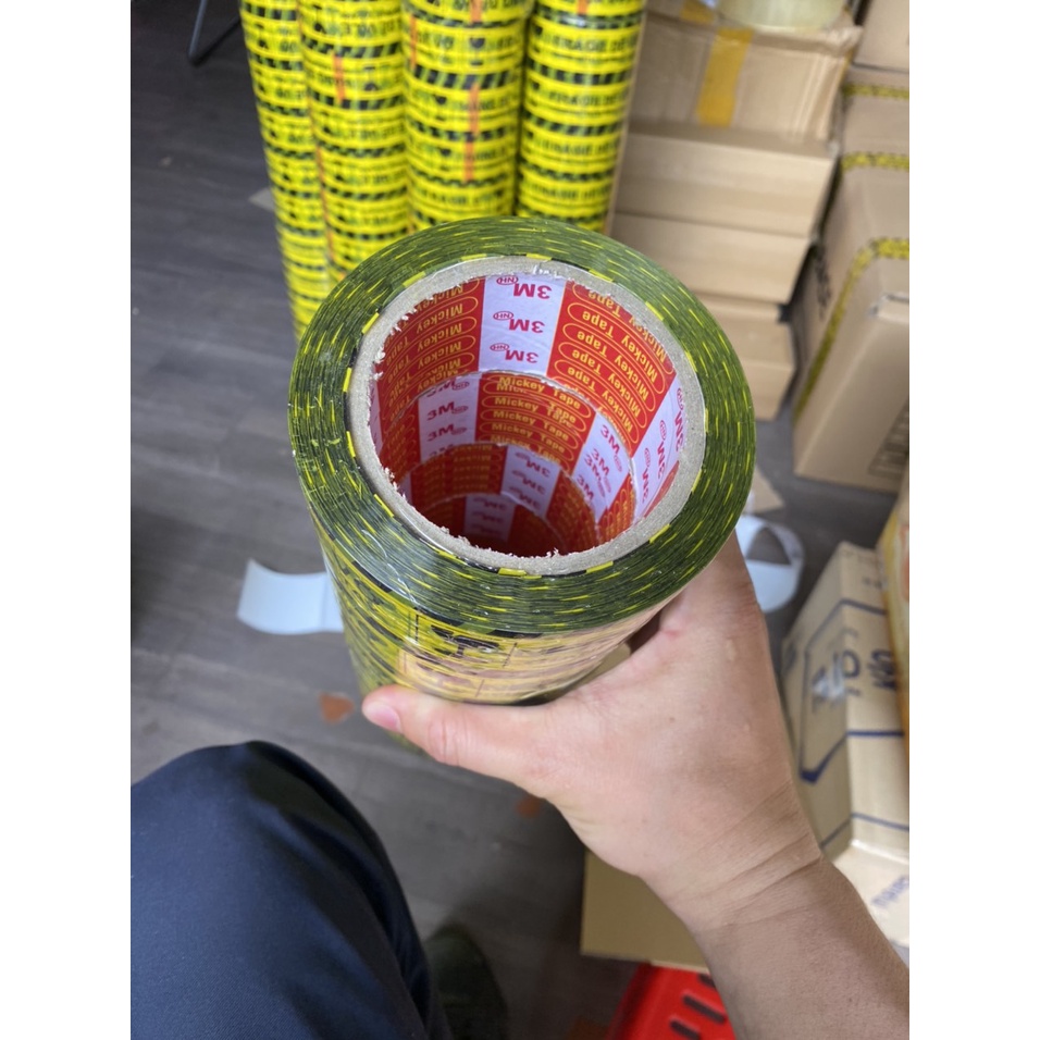 6 CUỘN BĂNG DÍNH IN LOGO HÀNG DỄ VỠ, LOẠI 90m, SIÊU DÍNH, CHẤT LƯỢNG VÀ RIÊU RẺ