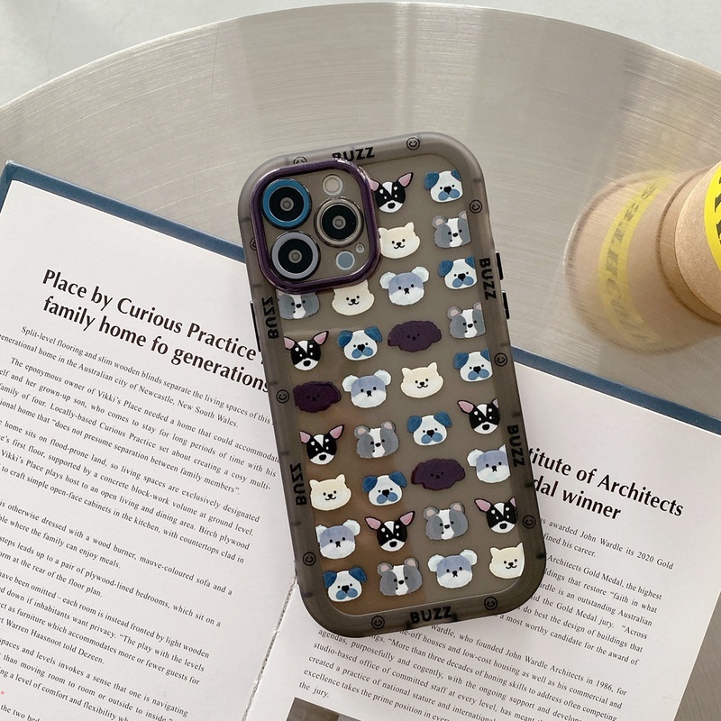 Ốp Điện Thoại Silicone Trong Suốt Chống Sốc In Hình Chú Chó Hoạt Hình Cho iPhone 13 11 12 Pro Max X Xs Max XR 7 8 Plus
