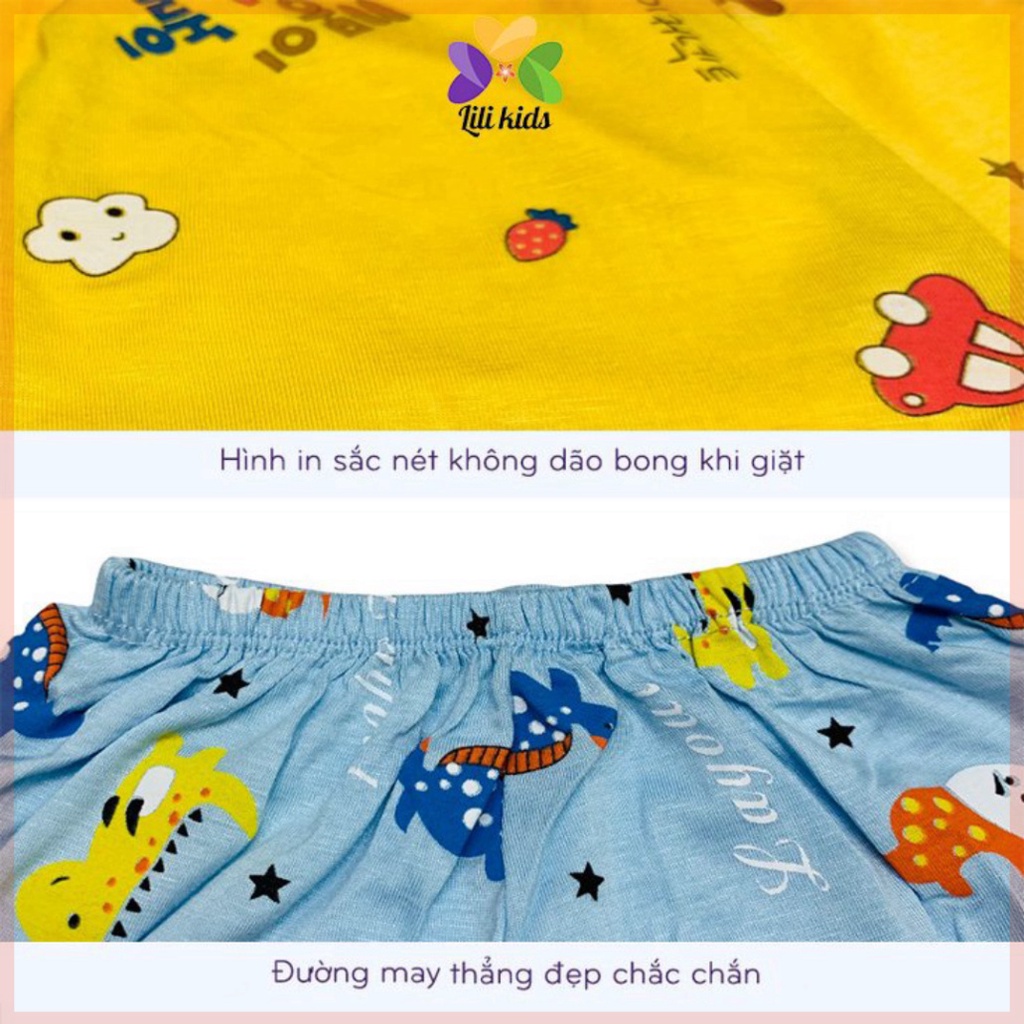 Quần đùi chục cho bé trai và bé gái LILIKIDS chất liệu thun lạnh thông hơi mềm mịn QC01