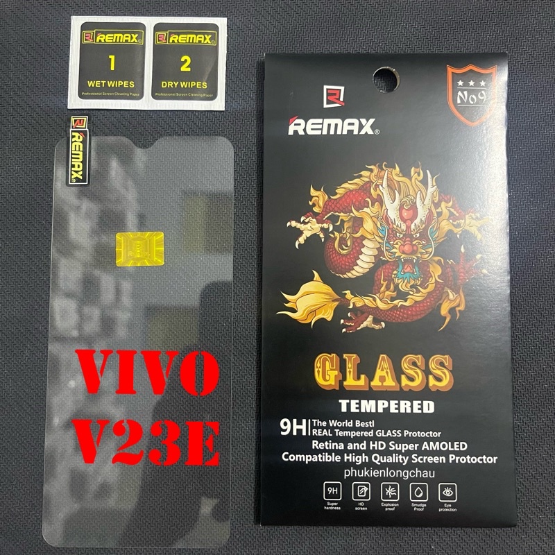 (R2)Miếng Dán Cường Lực Vivo V23E Trong Suốt Mỏng Chính Hãng Remax