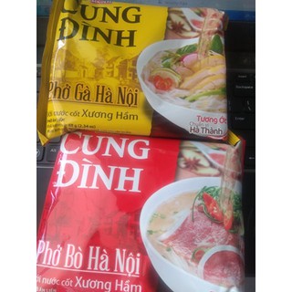 Combo 10 gói phở gà/bò Cung Đình Hà Nội với nước cốt xương hầm 68g