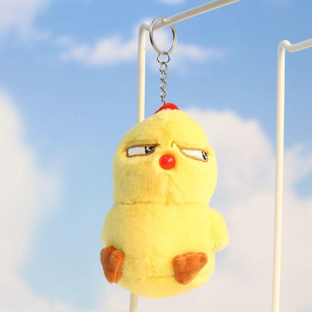 Móc Khóa Gà Nhồi Bông Màu Vàng Dễ Thương