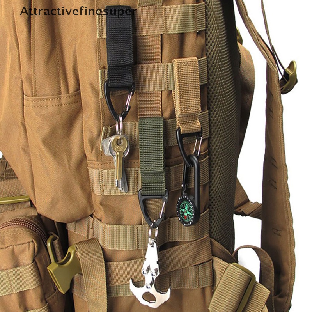 ASVN Outdoor Carabiner Nylon Tactical Backpack Key Hook Buckle System Buckle Hanging .