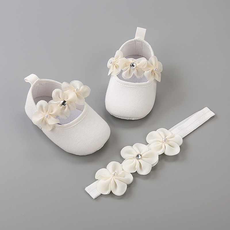 Băng đô cài tóc đính ba hình hoa đáng yêu cho bé gái