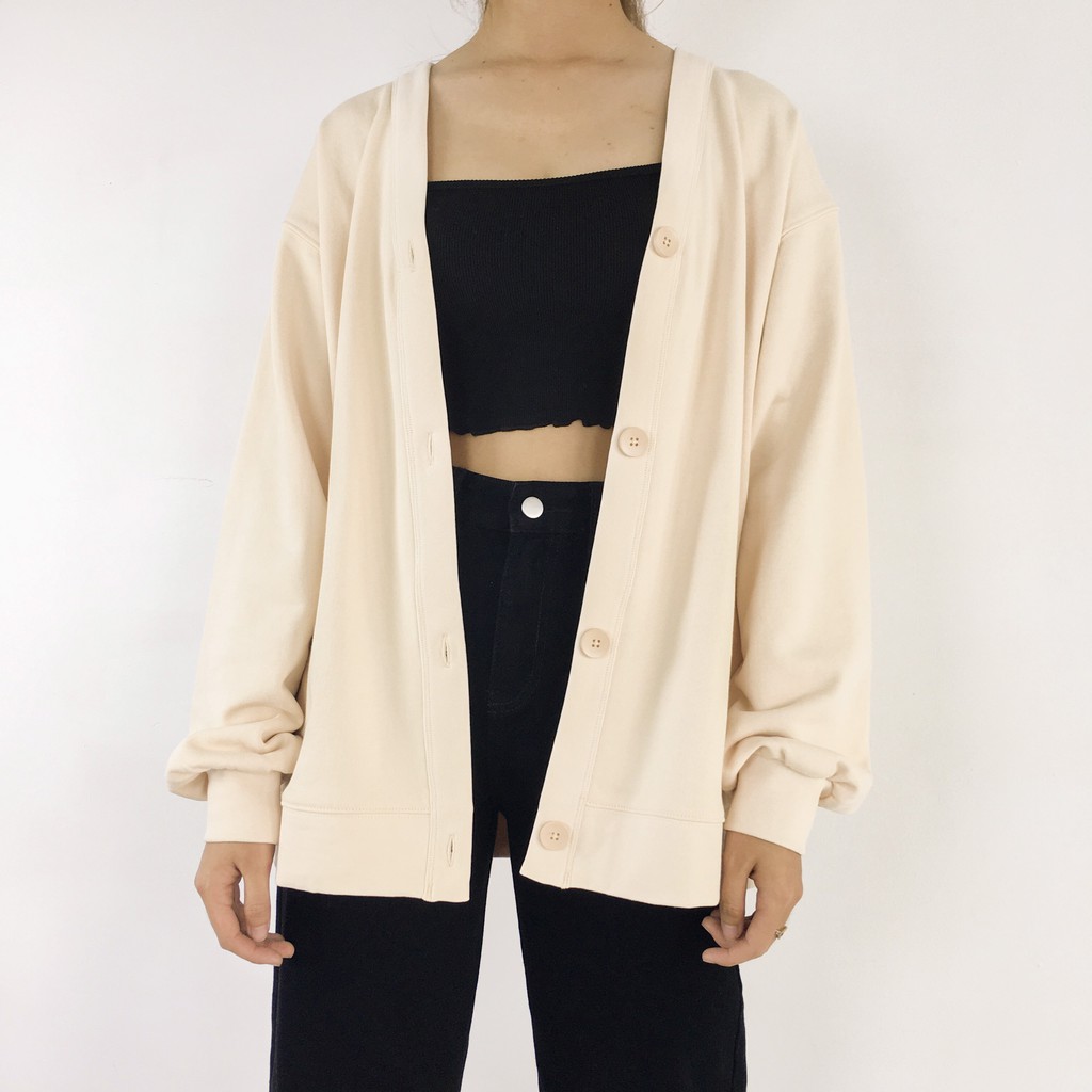 Khoác cardigan 1501, cổ tim hàng nút trước-K2203