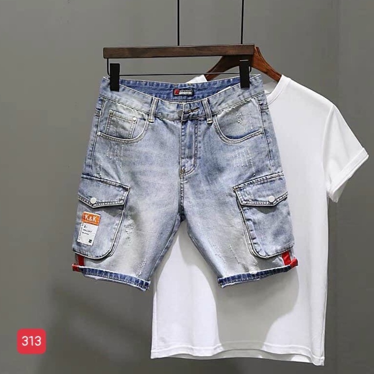 Quần Short Jean Nam cao cấp ❤️FREESHIP❤️ Quần sort bò nam đẹp chất denim co giãn phối túi hộp Tô Tồ Shop - QSJNM313