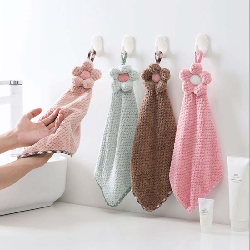 Khăn lau tay treo tường hình hoa hướng dương dễ thương