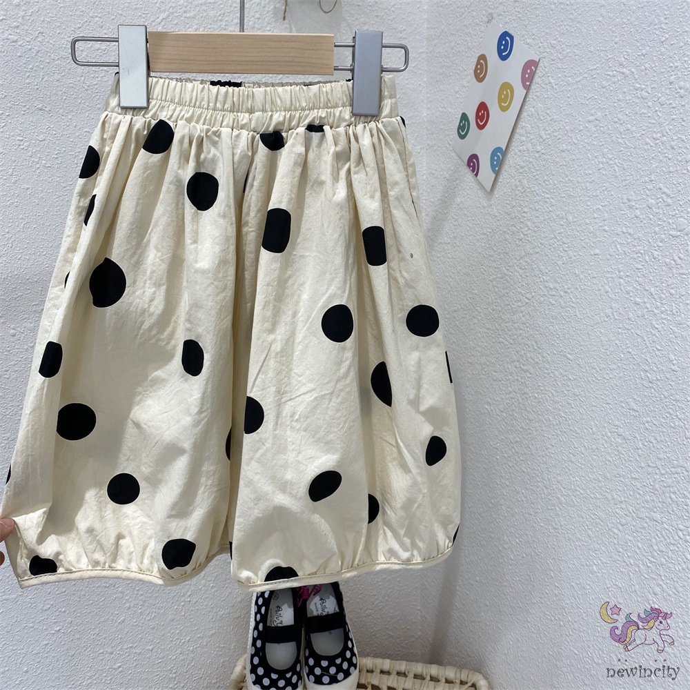 Set Áo Sát Nách + Chân Váy Chấm Bi Cho Bé Gái