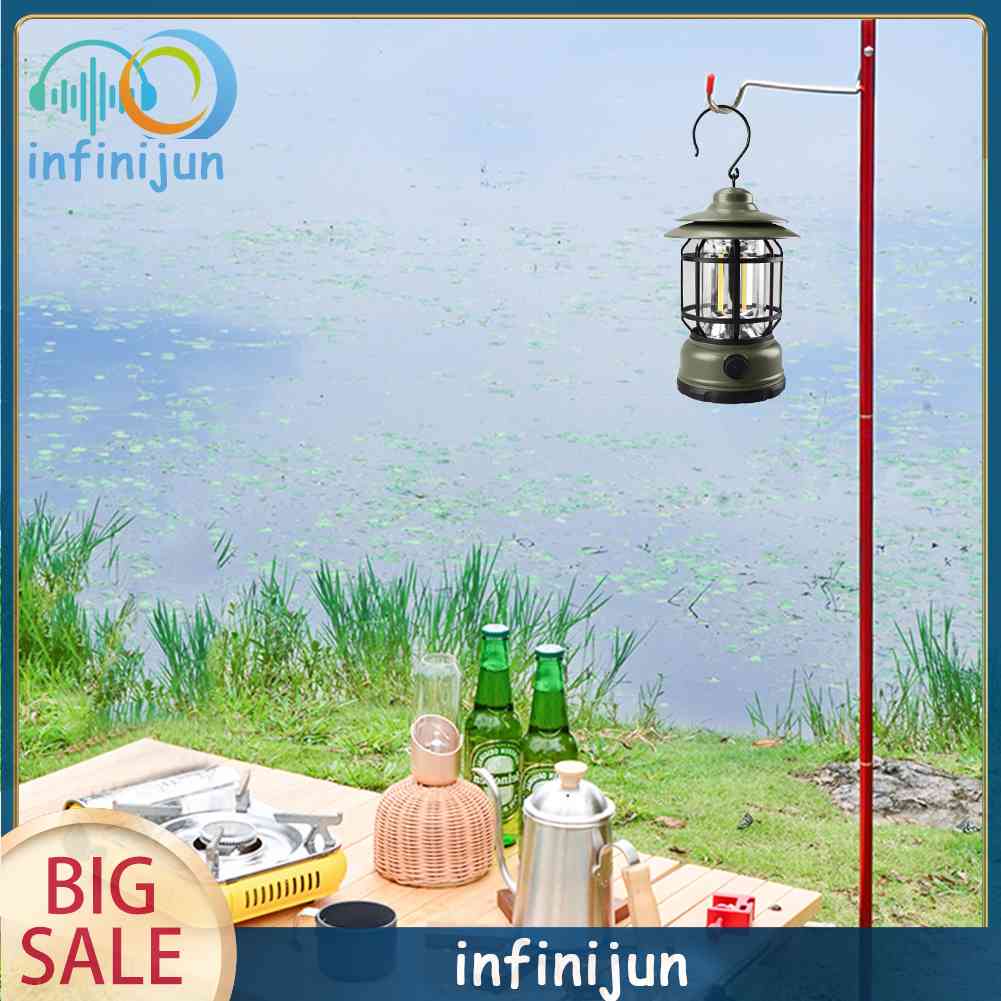 Đèn Để Bàn Sạc Cổng USB Dùng Khi Cắm Trại Ngoài Trời Phong Cách Retro