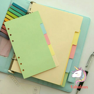 Tab phân trang A4 B5 A5 A6 giấy bìa cứng cho sổ planner bìa còng