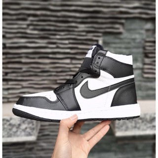 Giày Air Jordan Panda cao cổ, Giày thể thao JD1 panda đen trắng nam nữ full box bill