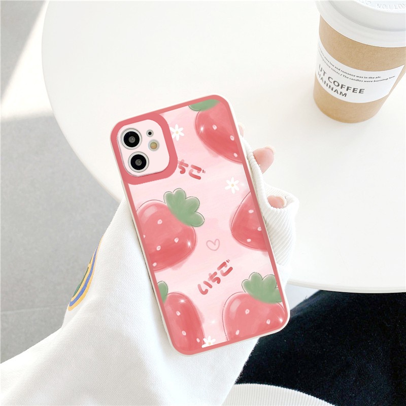 Ốp iphone dẻo Dâu tây cho 11/11pro/11promax/x/xs/xr/xsmax/6/7/8/plus/splus/12 pro max/13 pro max tr222