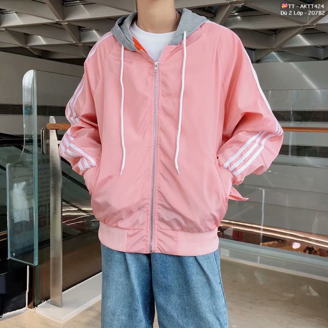 🎆𝐃𝐮̀ 𝟐 𝐋𝐨̛́𝐩🎆 BAC Áo Khoác Dù Phối Nón Nỉ Tay Sọc (Kèm Video, Hình Thật) | BigBuy360 - bigbuy360.vn