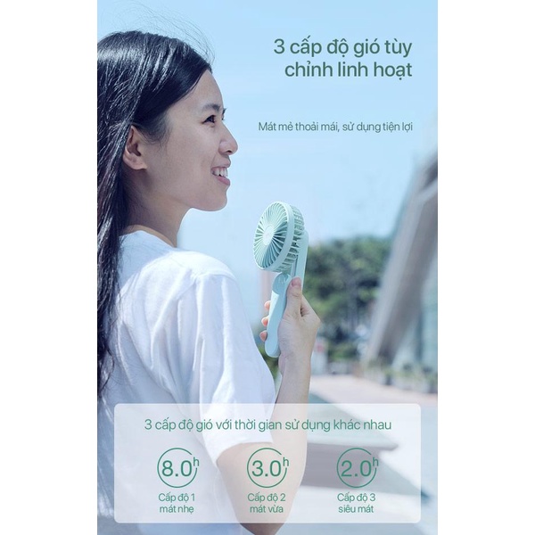 Quạt cầm tay USB mini fan 3in1 ROBOT RT-BF11 cao cấp chính hãng xịn xò 🎄🎄🎄