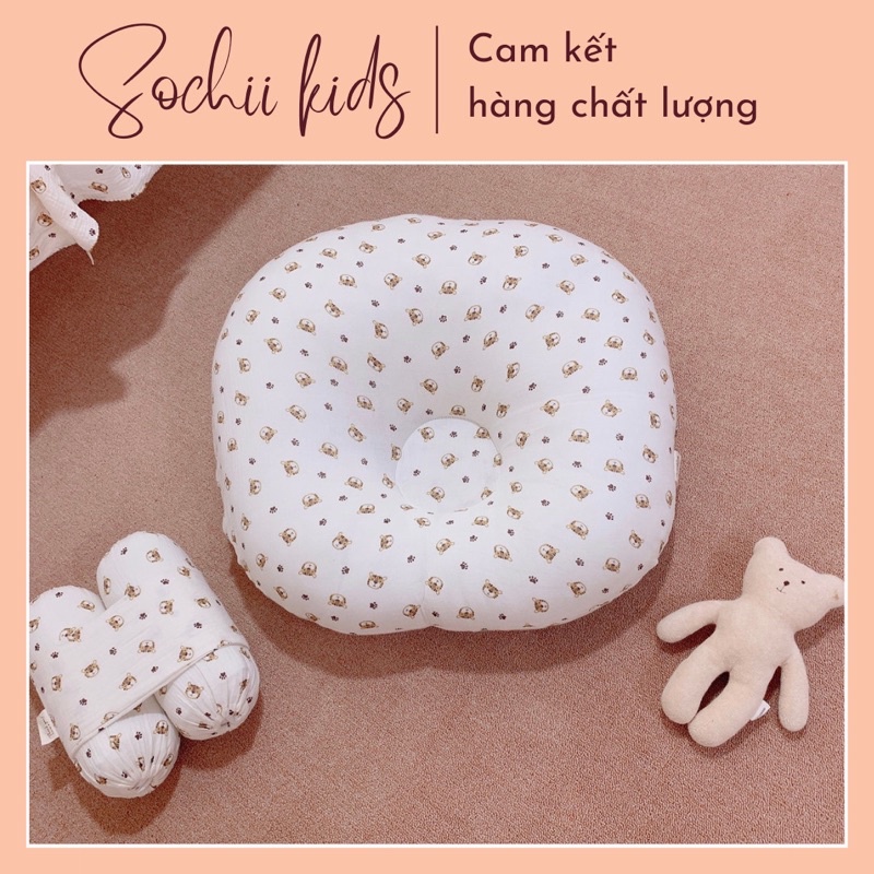 Gối chống trào ngược vải xô muslin cao cấp cho bé [Sochi_Kids]