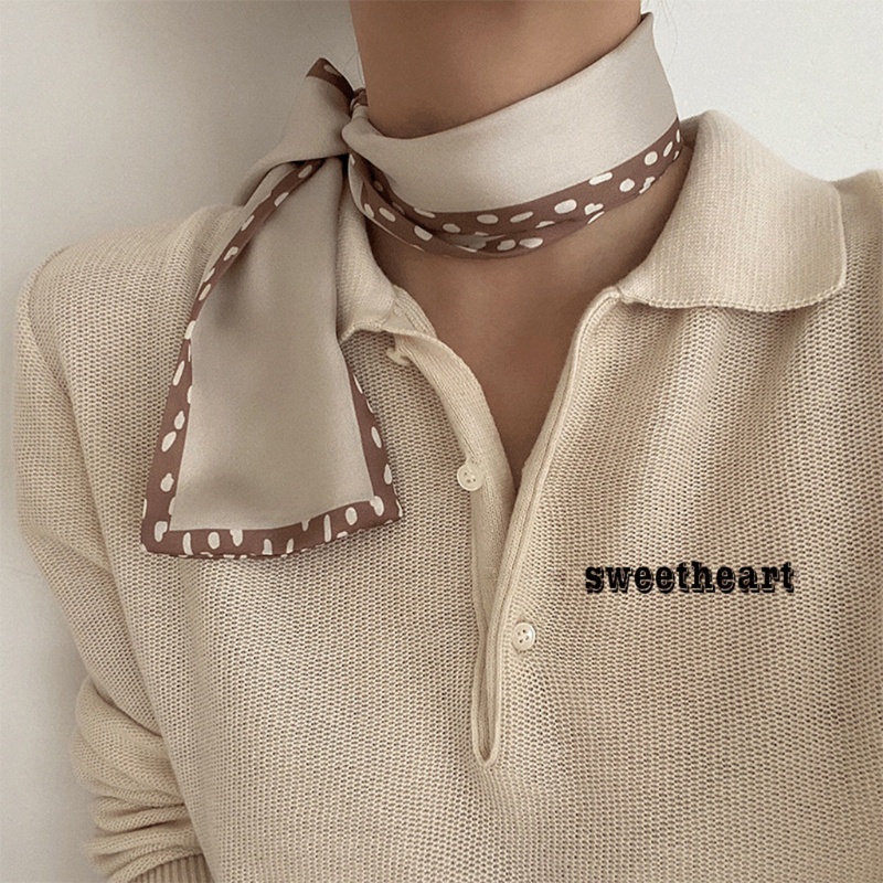 Băng Đô Cài Tóc Giả Lụa Dài In Chữ Thời Trang