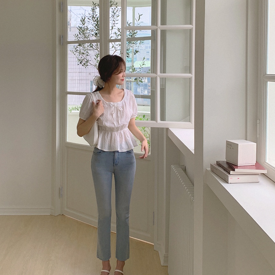 SUXI Áo Sơ Mi Tay Ngắn Cổ Vuông Màu Trơn Ngọt Ngào Dễ Thương Phong Cách Hàn Quốc Thời Trang Mùa Hè Cho Bạn Gái