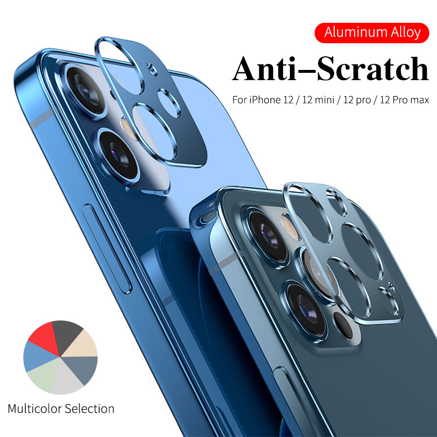 Khung kim loại bảo vệ ống kính máy ảnh mặt sau cho iPhone 12 Pro Max 12 Mini