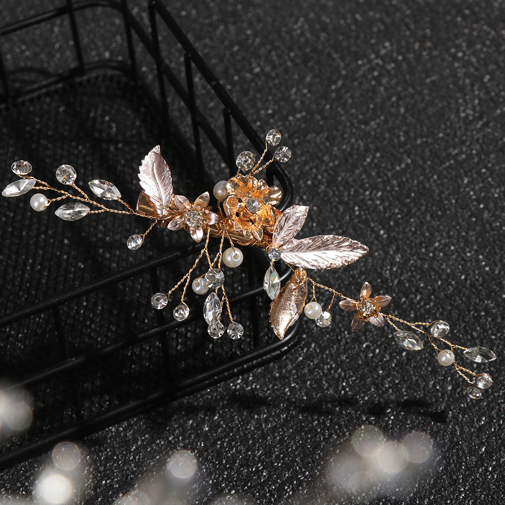 Thời Trang|Kẹp Tóc|Trâm Cài Tóc Hình Hoa Bằng Hợp Kim Cho Cô Dâu|Băng Đô Cài Tóc Cô Dâu/Nhiều Màu