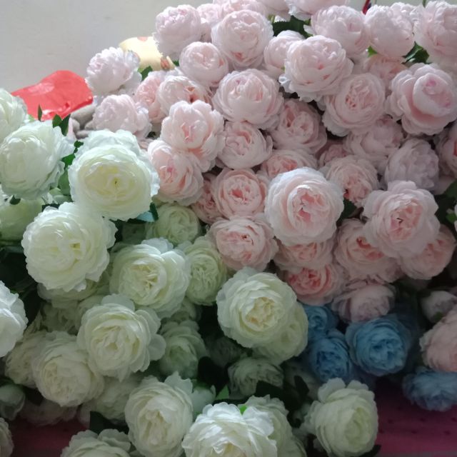 HOA LỤA ĐẸP NHƯ THẬT set 11 bông
