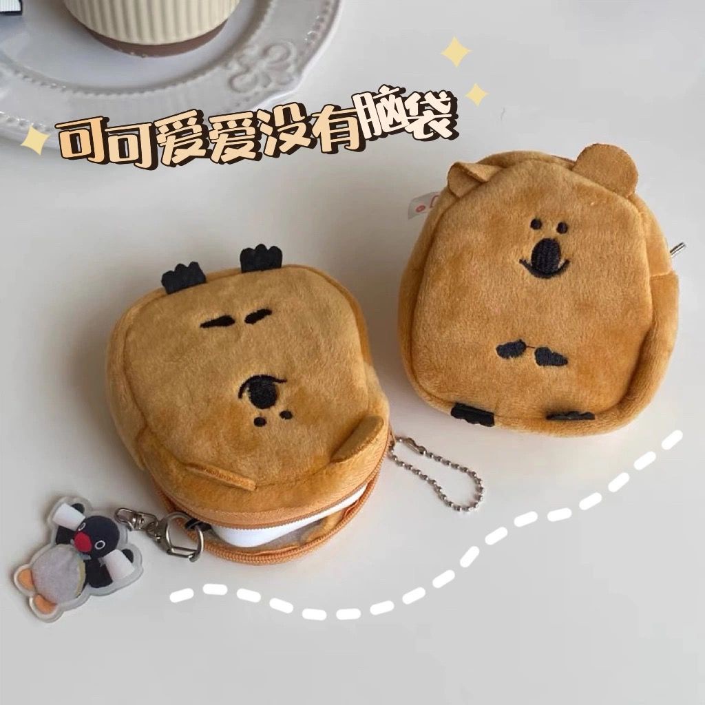 Ví Đựng Tiền Xu Hình Búp Bê Nhồi Bông Kiểu Hàn Quốc Dễ