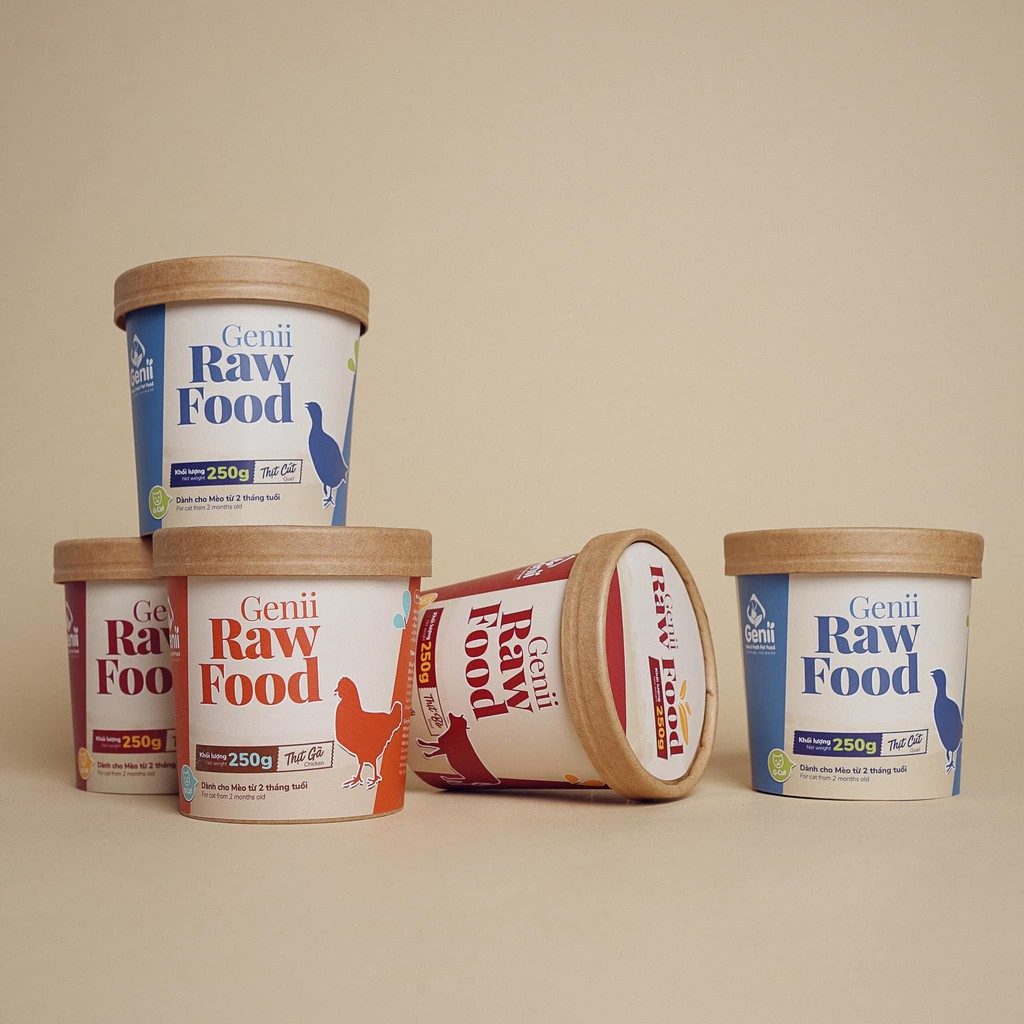 RAW GÀ 250g  - Thức ăn tươi cho mèo thịt gà