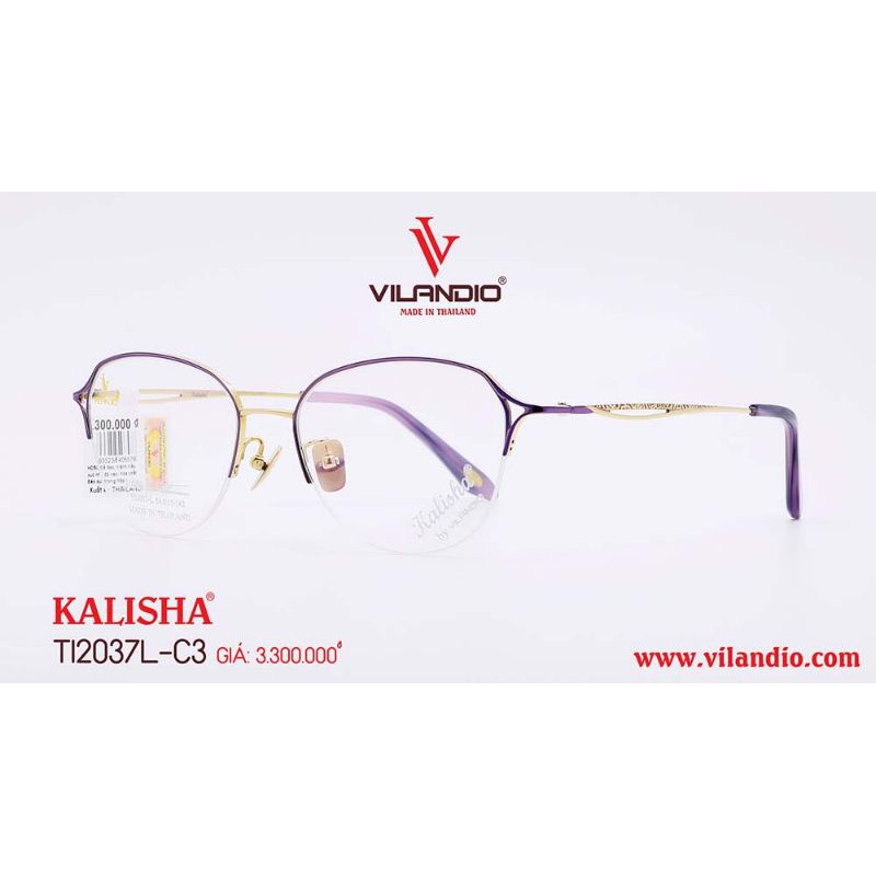 [Chính hãng] Gọng Kính Bọc Vàng 18K PURE-TITANIUM KALISHA Ti2037-L