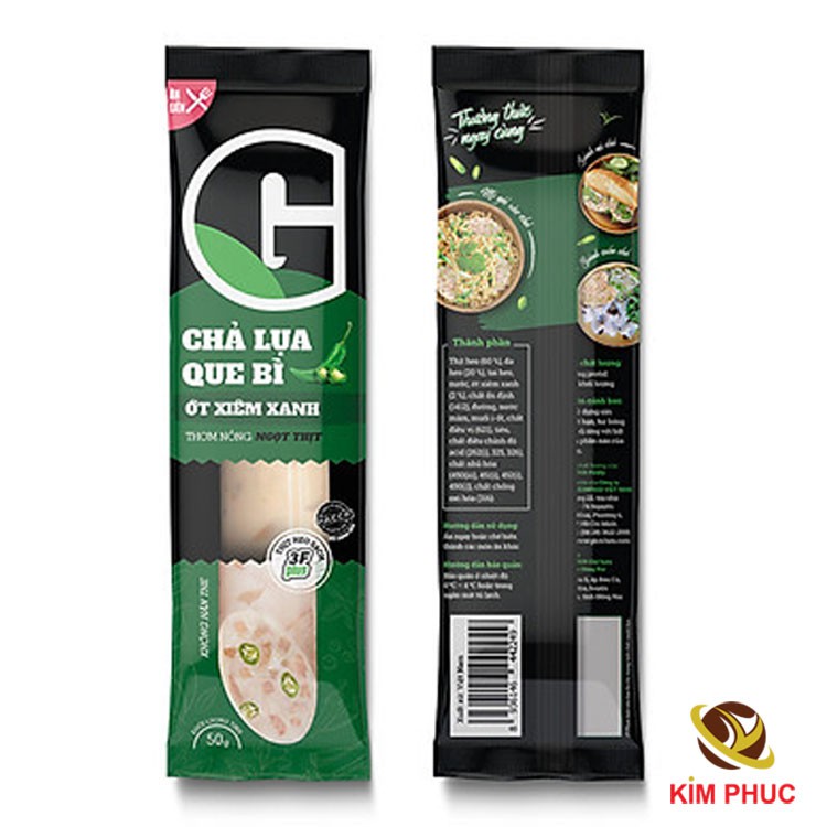 Chả lụa que bì ớt xiêm xanh G 50g