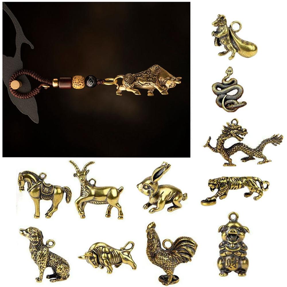 GOGOUP Chìa Khóa Điêu Khắc Hình Chú Bò 12 Phong Cách Dùng Để Trang Trí Xe Hơi