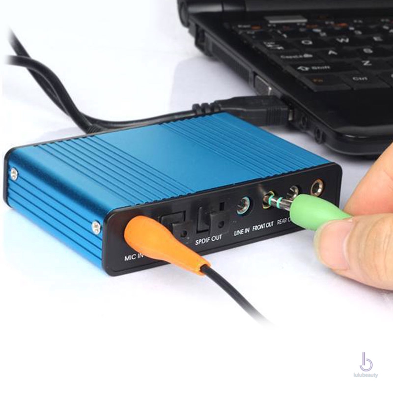 USB 6 Channel 5.1 External Optical Audio Sound Card S/PDIF for Laptop PC