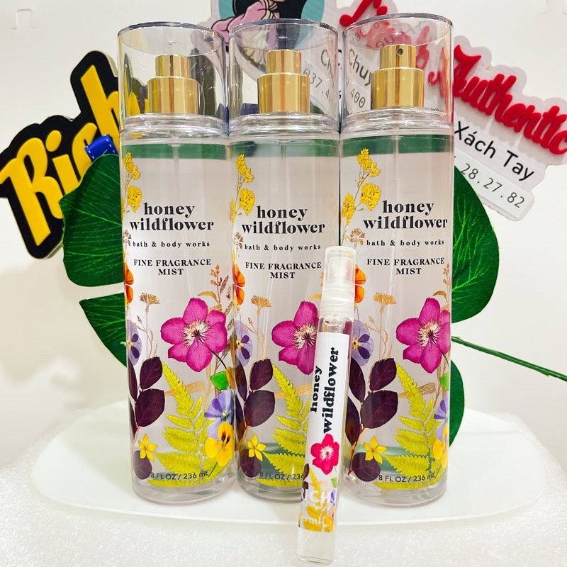 Auth_Fullsize  HONEY WILDFLOWER -Xịt Thơm Toàn Thân Nước Hoa Body Mist Bath & Body Works Usa